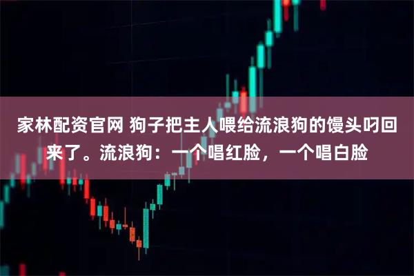 家林配资官网 狗子把主人喂给流浪狗的馒头叼回来了。流浪狗：一个唱红脸，一个唱白脸